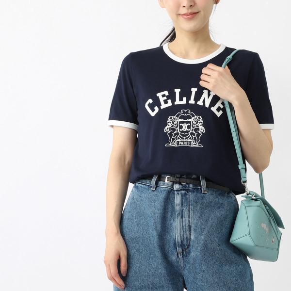セリーヌ CELINE クルーネック Tシャツ T-SHIRT 70&apos;S BLASON CELINE...