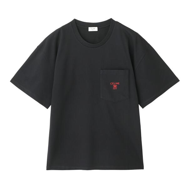 セリーヌ CELINE クルーネックTシャツ ブラック メンズ