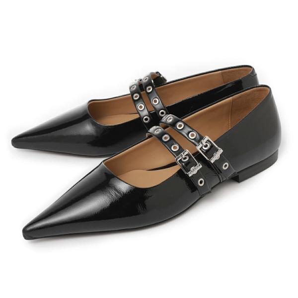 Ganni Ganni EYELETS BALLERINAS パンプス