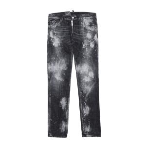 ディースクエアード DSQUARED2 ジップフライジーンズ ANNIVERSARY SUPER LOW JEANS ブラック メンズ s71lb1282-s30357-900｜mb-y