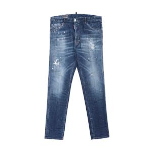 ディースクエアード DSQUARED2 ボタンフライジーンズ RELAX LONG CROTCH JEANS ブルー メンズ s74lb1330-s30342-470｜mb-y