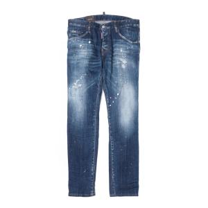 ディースクエアード DSQUARED2 ボタンフライジーンズ SKATER JEANS ブルー メンズ s74lb1331-s30342-470｜mb-y