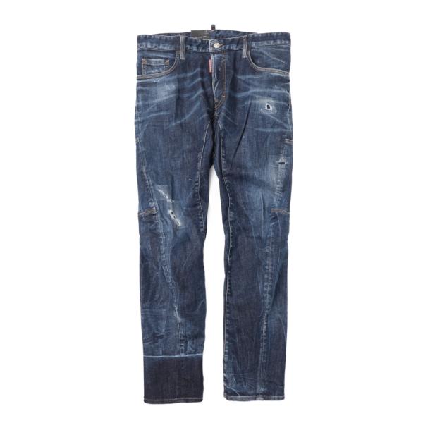ディースクエアード DSQUARED2 ボタンフライジーンズ TIDY BIKER JEAN ブルー...