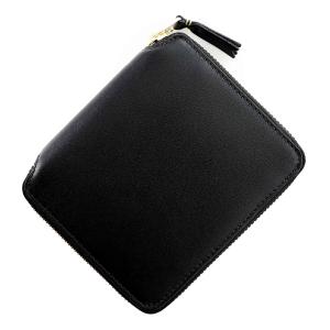 訳ありアウトレット コム デ ギャルソン COMME des GARCONS 2つ折り財布 小銭入れ付き CLASSIC LEATHER WALLET ブラック メンズ