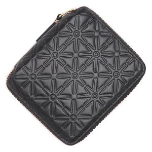 コム デ ギャルソン COMME des GARCONS 2つ折り財布 小銭入れ付き EMBOSSED ブラック メンズ レディース sa210e-black｜mb-y