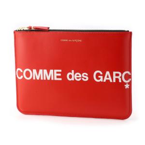 コム デ ギャルソン COMME des GARCONS フラットポーチ Huge Logo レッド メンズ レディース sa5100hl-red｜mb-y