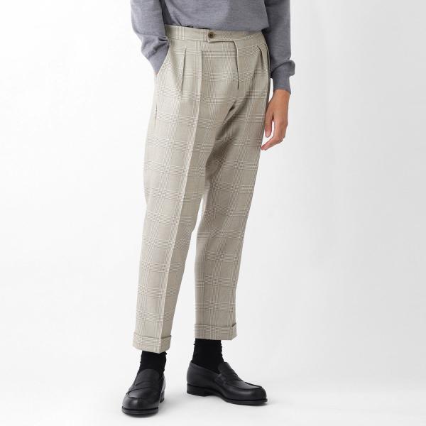 ベルウィッチ BERWICH ツープリーツ スラックス SCOTCH PRINCE OF WALES...