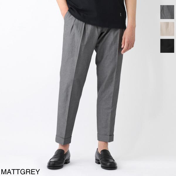 ベルウィッチ BERWICH ツープリーツ スラックス SCOTCH COTTON LINEN DE...