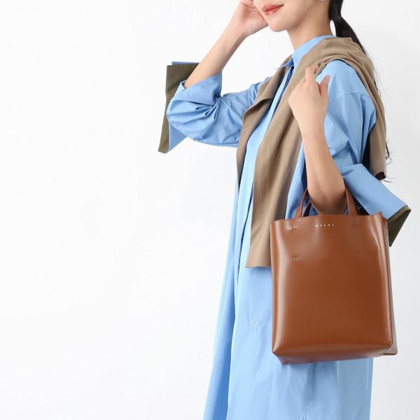 マルニ MARNI トートバッグ 2WAY MUSEO SMALL ショルダーバッグ ブラウン レデ...