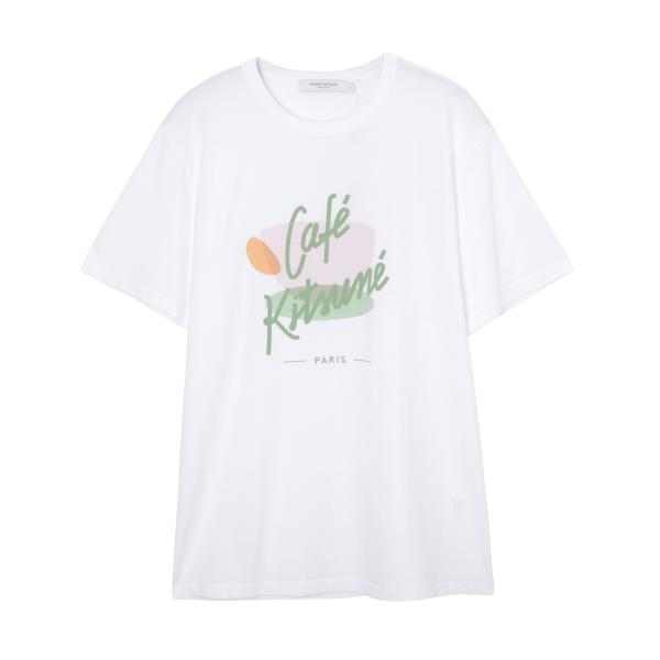 メゾンキツネ MAISON KITSUNE クルーネックTシャツ CUP CAFE KITSUNE ...