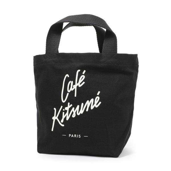 メゾンキツネ MAISON KITSUNE トートバッグ Cafe Kitsune ブラック メンズ...