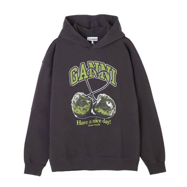 ガニー GANNI パーカ ISOLI CHERRIES OVERSIZED HOODIE フーディ...