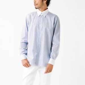 ボリエッロ BORRIELLO タブカラーシャツ TAB SLIM FIT ブルー メンズ tab-15024-2｜mb-y