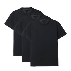 プラダ PRADA クルーネック Tシャツ 3枚セット ブラック メンズ ujm492-s221-ilk-f0002｜mb-y