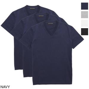 プラダ PRADA Vネック Tシャツ 3枚セット メンズ ujm493-ilk-f0124｜mb-y