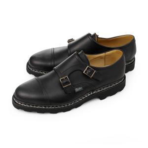 パラブーツ Paraboot ダブルモンク シューズ WILLIAM ブラック メンズ william-981412-noir