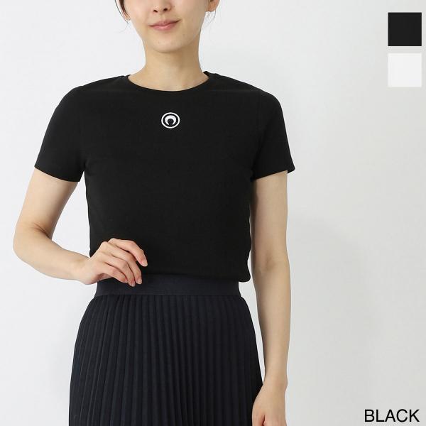 マリーン セル MARINE SERRE クルーネックTシャツ MOON LOGO JERSEY B...