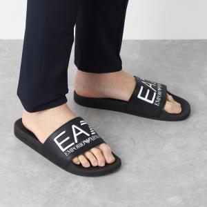 エンポリオアルマーニ EA7 EMPORIO ARMANI サンダル SLIPPER VISIBILITY SW U シャワースリッパ 大きいサイズあり ブラック メンズ xcp001-xcc22-00002｜mb-y