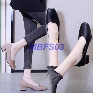 パンプス レディース 痛くない 履きやすい スクエアトゥ ローヒール  シンプル ゴム レザー 太ヒール チャンキーヒール オフィス 韓国ファッション デイリー