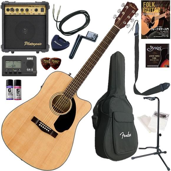 Fender フェンダー CD-60SCE/NAT エレアコ 初心者セット すぐに始められるスタンダ...