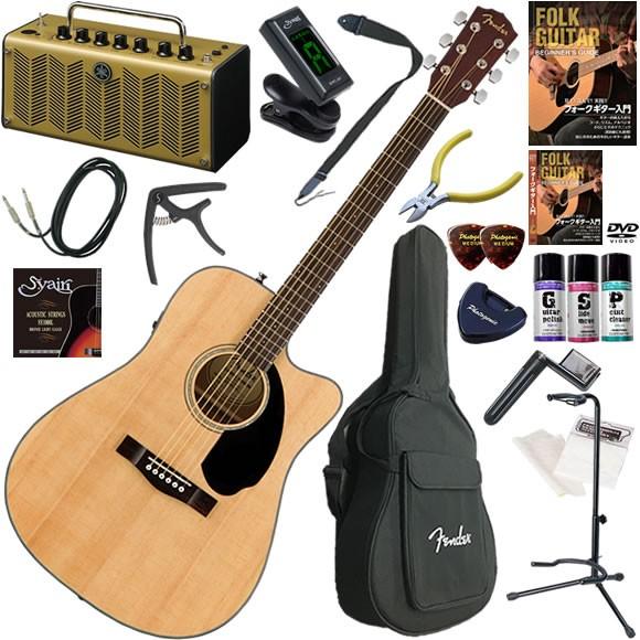 Fender フェンダー CD-60SCE/NAT エレアコ 初心者セット レトロなデザインで多機能...