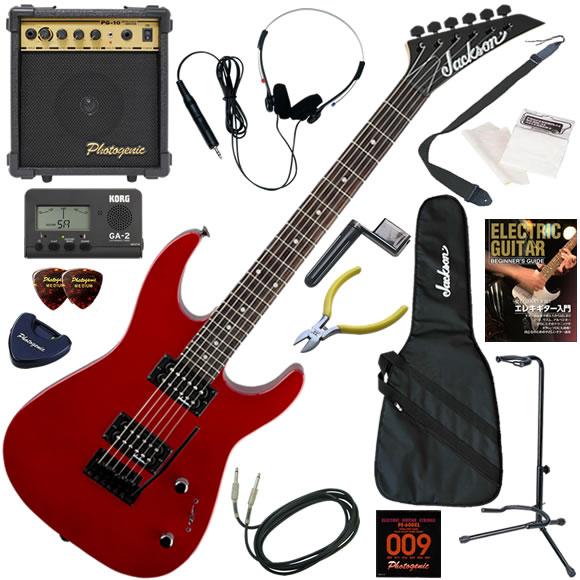 Jackson ジャクソン JS11/MRD エレキギター 初心者セット 10wアンプが入ったスタン...