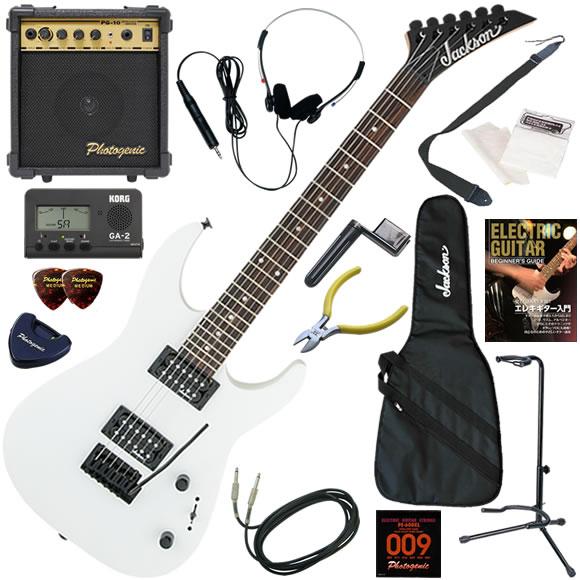Jackson ジャクソン JS11/SW エレキギター 初心者セット 10wアンプが入ったスタンダ...