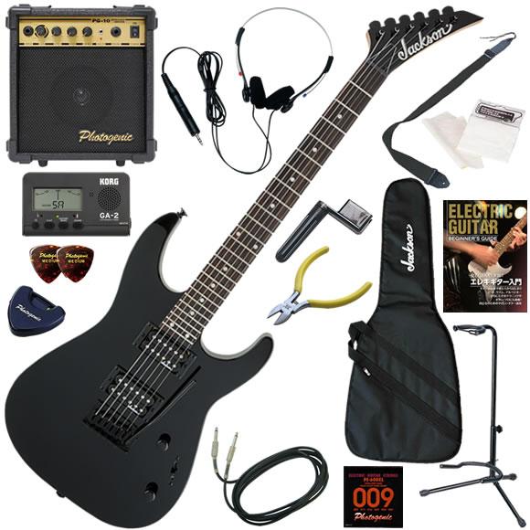 Jackson ジャクソン JS12/GBK エレキギター 初心者セット 10wアンプが入ったスタン...