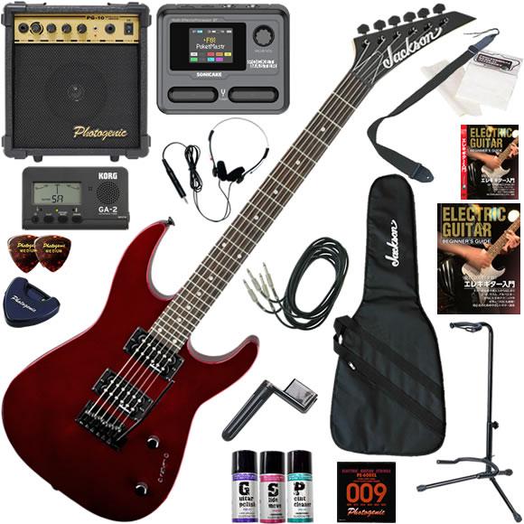 Jackson ジャクソン JS12/MRD エレキギター 初心者セット マルチエフェクターも入って...