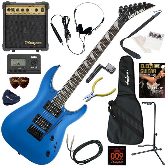 Jackson ジャクソン JS22 DKA/MBL エレキギター 初心者セット 10wアンプが入っ...