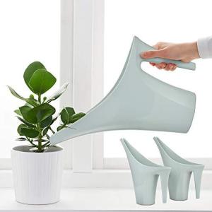 じょうろ 屋内および屋外の植物用の2パックじょうろ 家庭 オフィス または庭の花植物用の理想的なじょうろ 厚みのあるPPプラスチック製のユニークな北欧