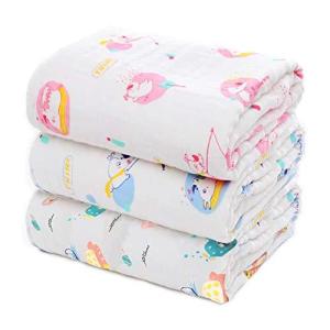 Nc coeus6重ガーゼ バスタオル 綿100% 110cm×110cm 3枚セット 保温 入浴用 ふわふわ 高密度吸水速乾 敏感肌適合 静電気防止