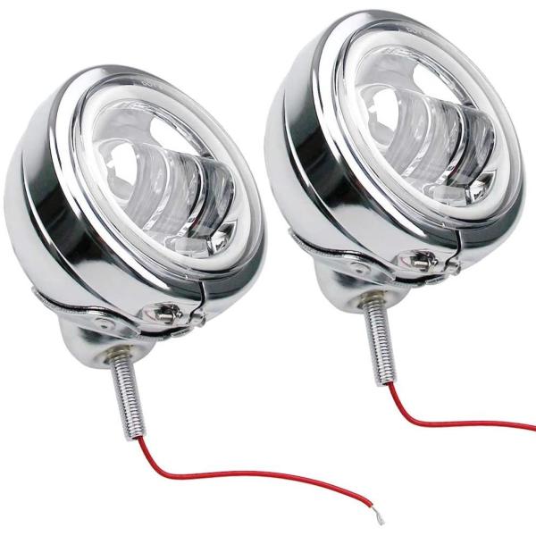 LED フォグランプ LEDフォグ 汎用 ハーレー風 補助ライト 4.5インチ DC 12V/24V...
