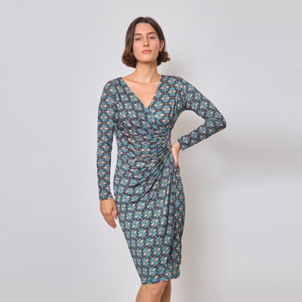 Revd'elle no.162 フランス製 パリ ジャージーワンピース  7分袖 2023-202...