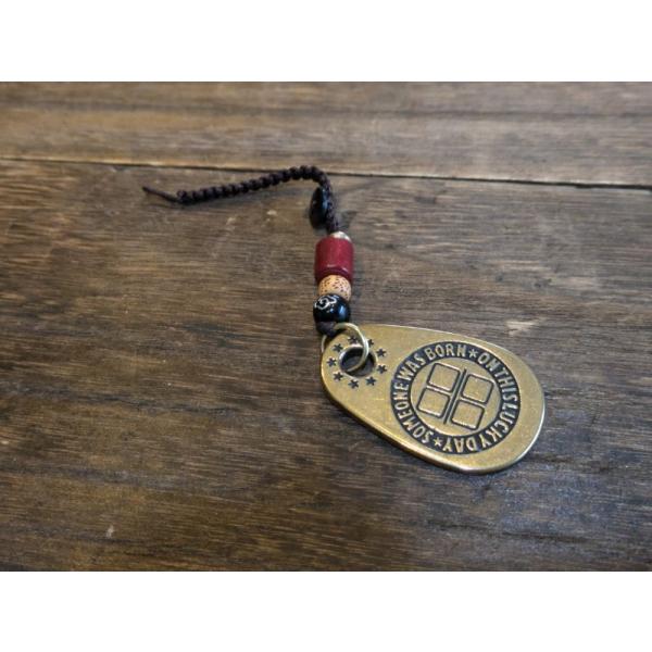 真鍮　キーホルダー　GOODLUCK　お守り　ビンテージ　アメカジ　幸運　交通安全　 キーチェーン　...