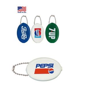 COIN CASE PEPSI ラバー コインケース ペプシ キーホルダー アメリカン雑貨 小銭入れ　ジュース　７UP　バイク　キーホルダー｜mcgarrett