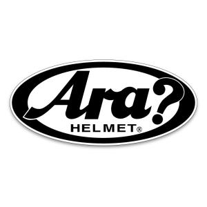 反射） パロディ 面白ステッカー あれ？Arai？「Ara?」 2枚セット 