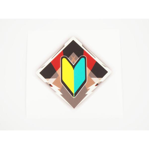 初心者マーク 若葉マーク ステッカー ブラック 車 バイク スケボー トラック ゲーム