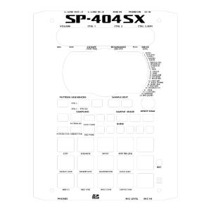 ローランド SP-404SX カスタムスキン 白 黒文字 サンプラー スキンシール ステッカー Roland SP-404 SP404SX SP404｜mcmanaic
