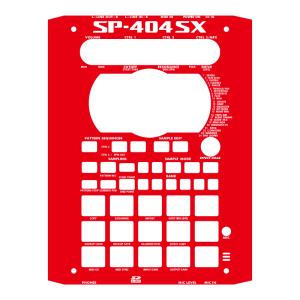 ローランド SP-404SX カスタムスキン 赤 白文字 サンプラー スキンシール ステッカー Roland SP-404 SP404SX SP404｜mcmanaic