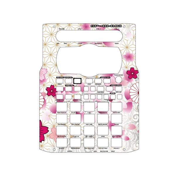 ローランド SP-404MK2 カスタムスキン 和柄（白） サンプラー スキンシール ステッカー R...