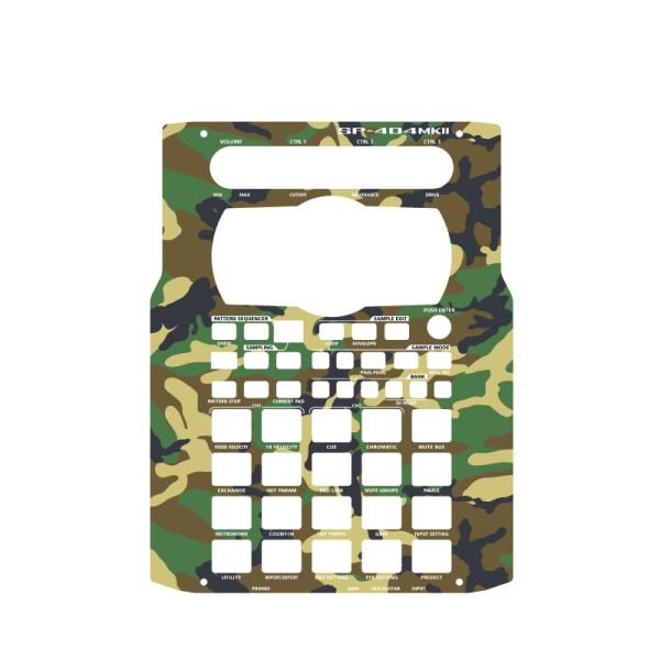 ローランド SP-404MK2 カスタムスキン 迷彩 カモフラ（グリーン） サンプラー スキンシール...