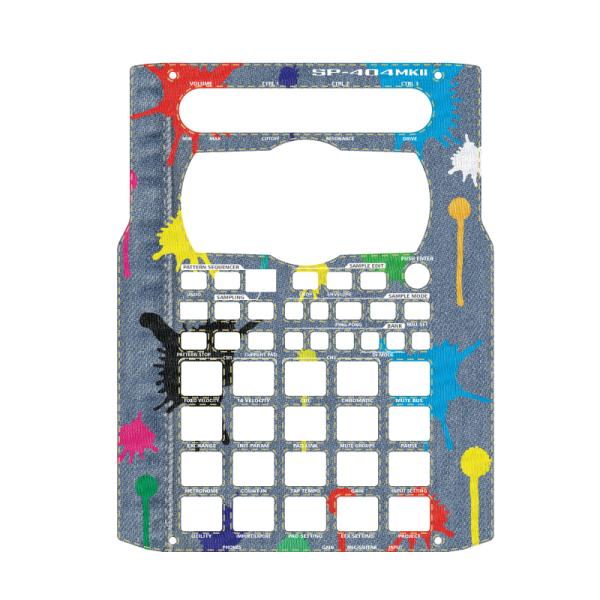 ローランド SP-404MK2 カスタムスキン （スプラッシュデニム） サンプラー スキンシール ス...