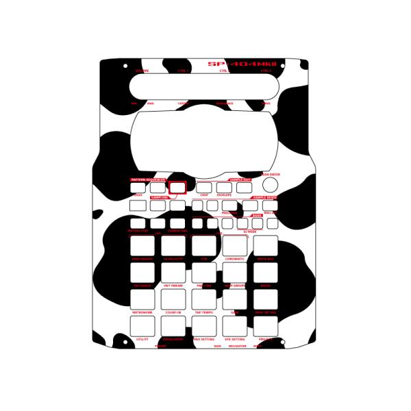 ローランド SP-404MK2 カスタムスキン 牛柄 COW アニマル サンプラー スキンシール ス...