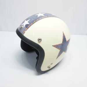 汎用 ラインステッカー デニム 半ヘル ジェッ...の詳細画像1