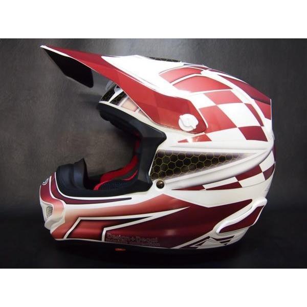 ARAIヘルメットV-CROSS４用 デカール TYPE-CF　茶系 保護にも