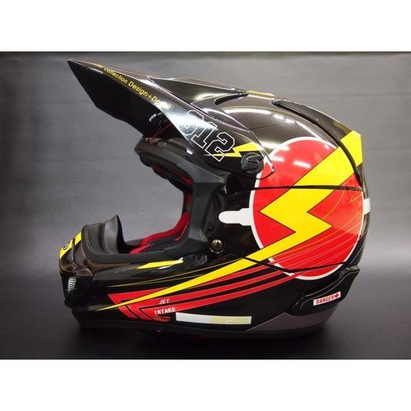 ARAIヘルメットV-CROSS４用 デカール TYPE-SuperPhantom黒 保護にも