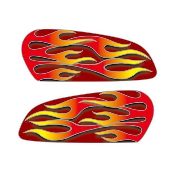 エイプ50/100 タンクデカール イメチェンにファイヤータイプ ape50/100