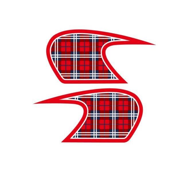 エイプ50 100 タンクデカール タータンチェックに衣替え　B ape50 100