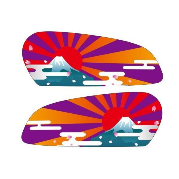 エイプ50/100 タンクデカール 元気な和柄タイプ 紫 ape50/100